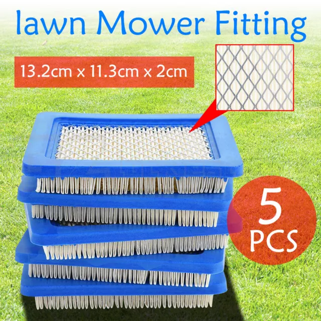 5pcs Air Filter Lawn Mower Fitting For Briggs & Stratton 491588 491588S 399959 Z