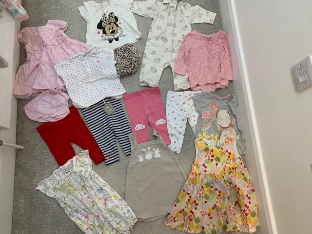 baby girls bundle 3-6 months next H&M Matalan Primark Tu Leggings Dress Tops