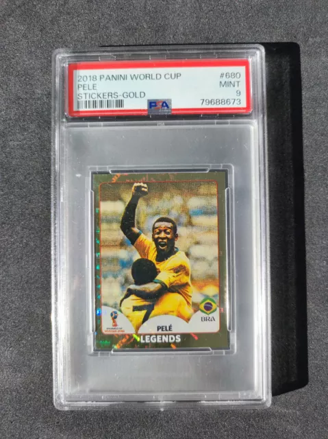 PSA 9 PELE 2018 Panini World Cup Stickers-Gold #680 Mint