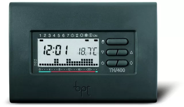 Thermostat Programmable Électronique Numérique Hebdomadaire Gris Bpt Th / 400 Gr