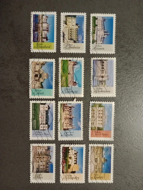 Série Complète France 2014 'Voyage En Train' - 12 Timbres Oblitérés En Parfait état (TTBE)