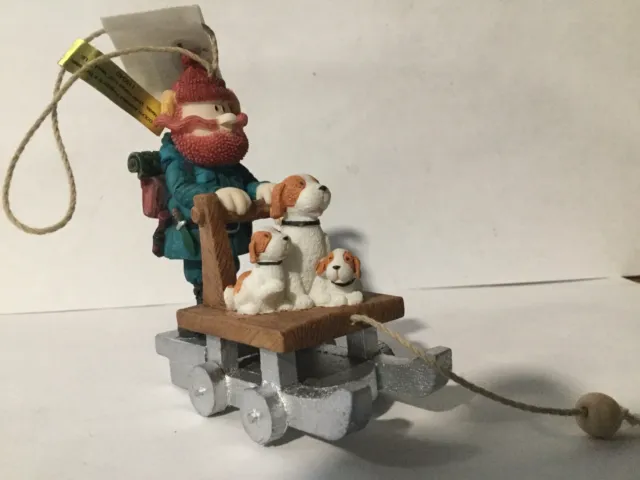 Rudolph The Red Nosed Reindeer Yukon With Puppies Ornament Enesco 119340 Rare