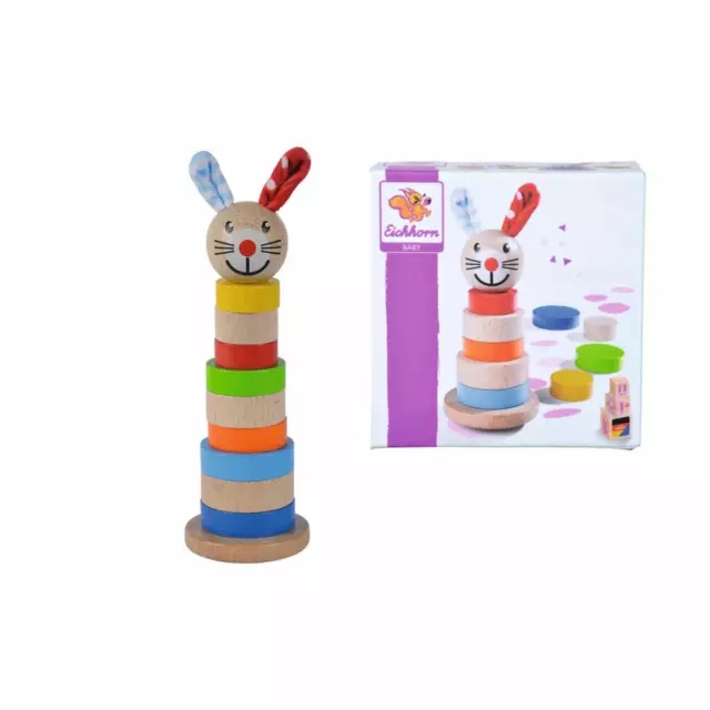 Eichhorn Baby Stapelturm Hase Stapelspielzeug Stapelspiel Spielzeug 100017054