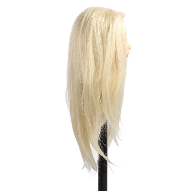 Hair Styling Mannequin Head 85% Real Hair Hairdresser Training Head For Brai Ecm