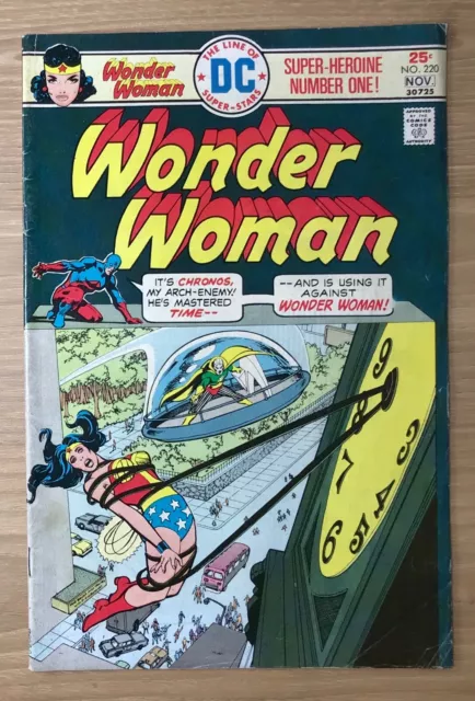 Wonder Woman #220 DC Comics Bronze Age Amazon The Atom g/vg