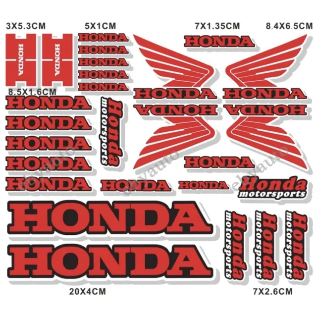 Motorcycle Reflective Emblem Decal for Honda Wing Motorsport Bike Badge Stickers