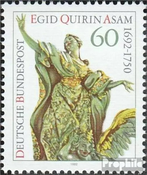 BRD 1624 (kompl.Ausg.) FDC 1992 E.Q. Asam