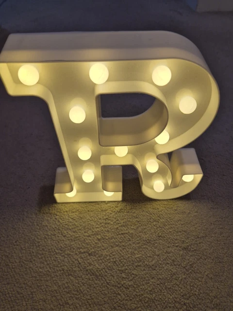 Letter R Light Box LIGHT UP LETTER R with Warm White Light Battery Operated £5.00 ...