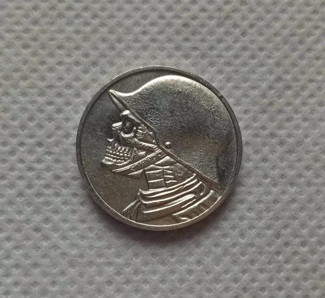 Five 5 Five Cents Coin - Hobo - Buffalo Nickel Skull Special Edition Wehrmacht