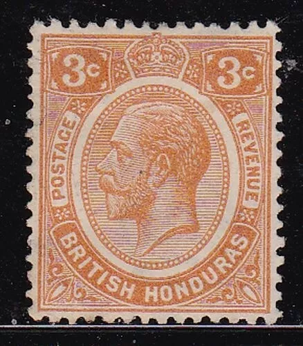 Album Treasures British Honduras  Scott # 95  3c  George V  Mint NG