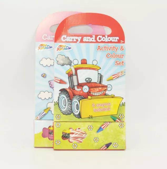 Para Llevar Libro Colorear Niños Mini Lápices Set Viaje Divertido Actividad De