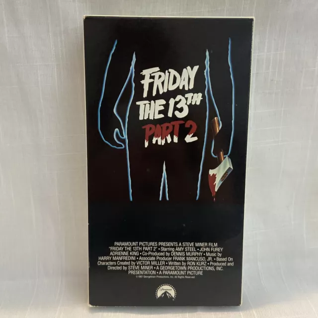 Friday The 13th Part 2 Vhs 1990 Paramount Release Rare Vintage Horror Movie 2999 Picclick 