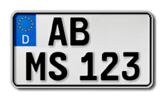 1 Kennzeichen | 240 x 130 mm | Motorrad | Roller | Leichtkraftrad | Traktor