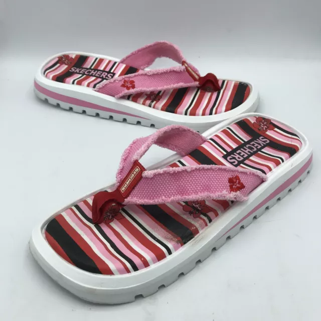 Vintage Skechers Jammers Chunky Y2K Flip Flop Sandals Women Sz 9.5 Red Pink