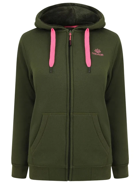 Navitas Damen Sherpa Liliengrün Vlies Kapuzenpullover Angeln Outdoor Hoodie alle Größen