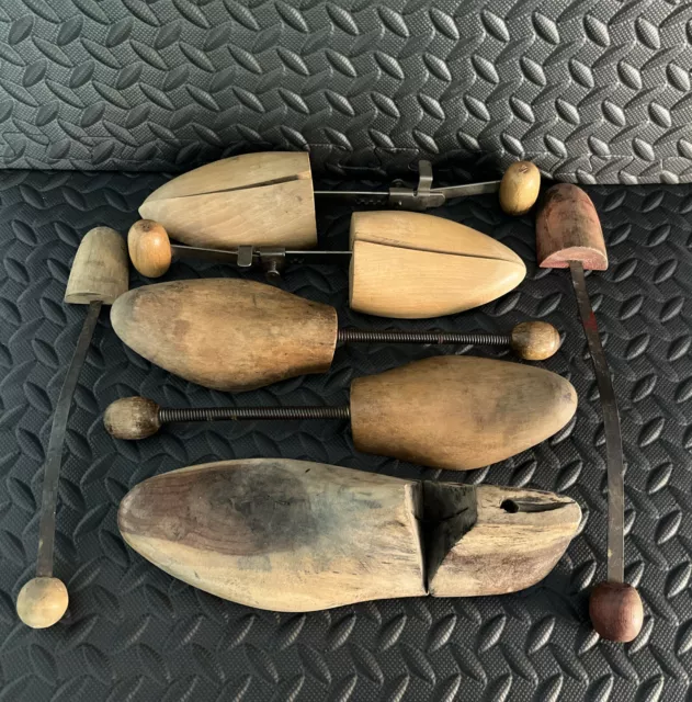 Vintage Wooden Shoe Stretchers Bundle