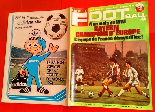 Miroir Du Football N°242 1975 – ASSE Lens Finale Coupe, Poster Des Verts (BE Collection)