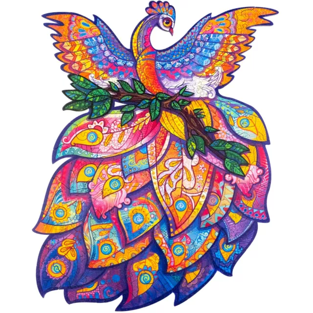 UNIDRAGON Wooden Puzzle Jigsaw, Fairy Bird, 107 pcs, Small
