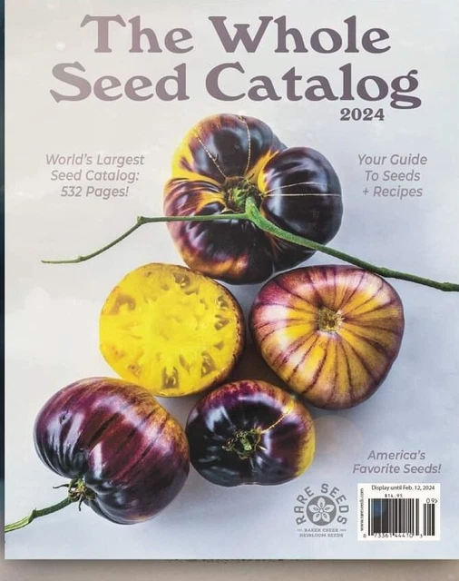 WHOLE SEED CATALOG 2024 AUCTION Baker Creek Heirloom NONGMO Seeds 19.