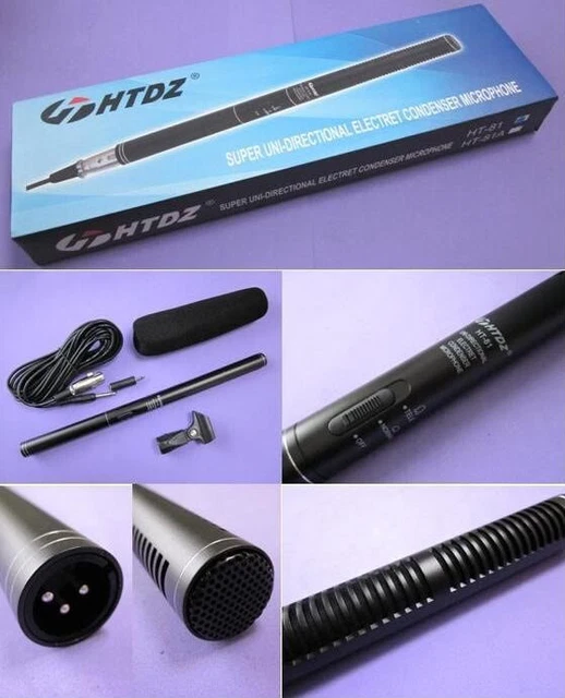 SUPER UNIDIRECTIONAL ELECTRET Condenser [Shotgun Microphone] EUR 57,72