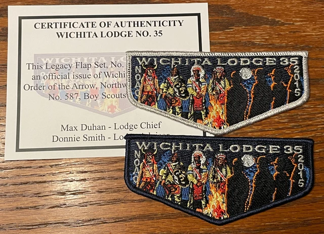 Boy Scout OA Lodge 35 Wichita Texas Legacy  Flap set