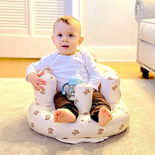 Baby Inflatable Seat for Babies 3-36 Months, Built in Air Pump Infant Back