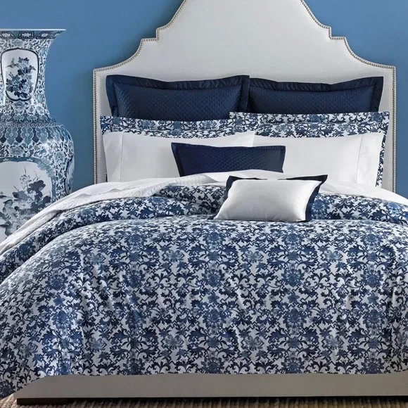 NEW RALPH LAUREN Dorsey Porcelain KING QUILTED SHAM NIP Blue Toile NEW RALPH LAUREN Dorsey Porcelain KING QUILTED SHAM NIP Blue Toile
