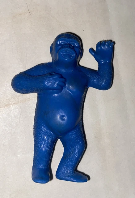 Vintage MPC King Kong Gorilla Toy Figure - Blue Plastic - 1960s