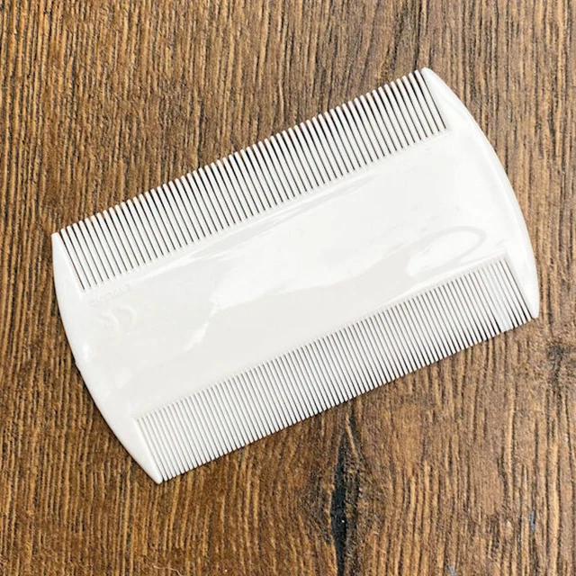 Nit Comb White - Lice Removal Kids Adults Combs Double Sided Pet Fur Flea Egg