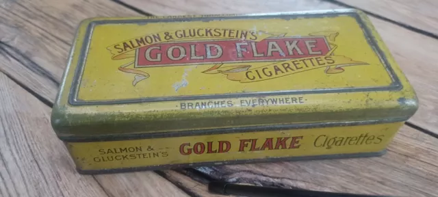 Vintage Salmon & Gluckstein's Gold Flake Cigarette Tin