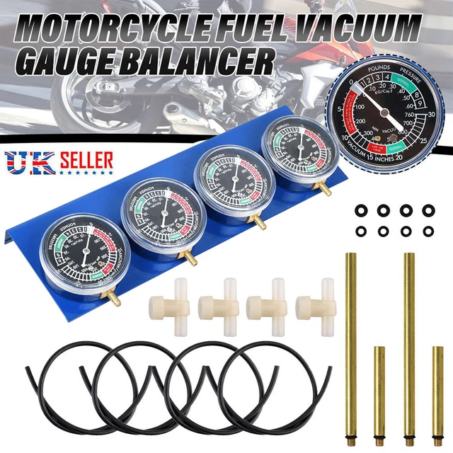 MOTORCYCLE CARB CARBURETOR Vacuum Balancer Gauges Balancing 4 Cylinder