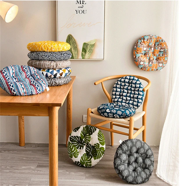 Round seat cushions for dining chairs best sale