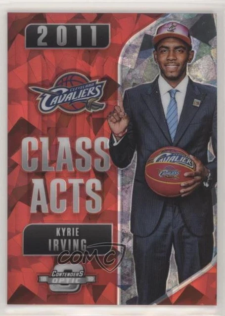2018 Panini Contenders Optic Class Acts Prizms Red Cracked Ice Kyrie Irving #27