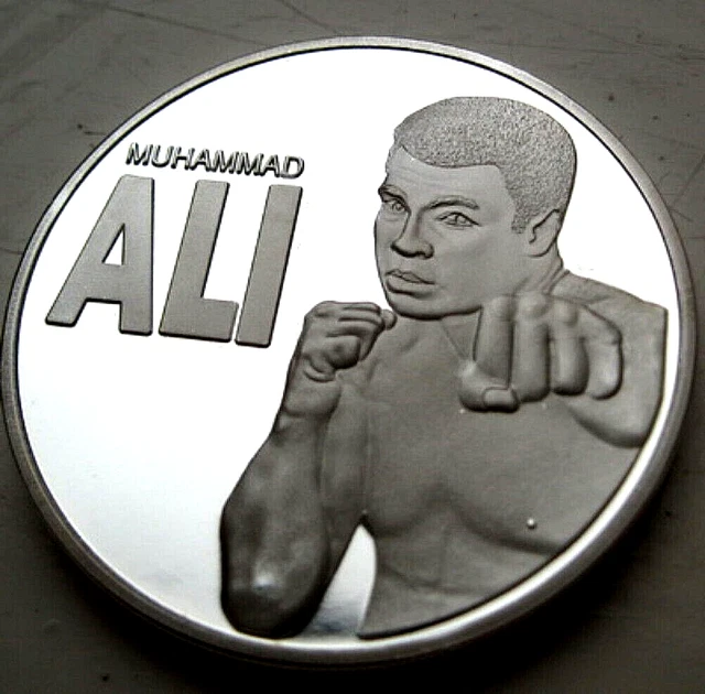 MUHAMMAD ALI SILVER Coin World Champion Boxer Boxing Mike Tyson Fury ...