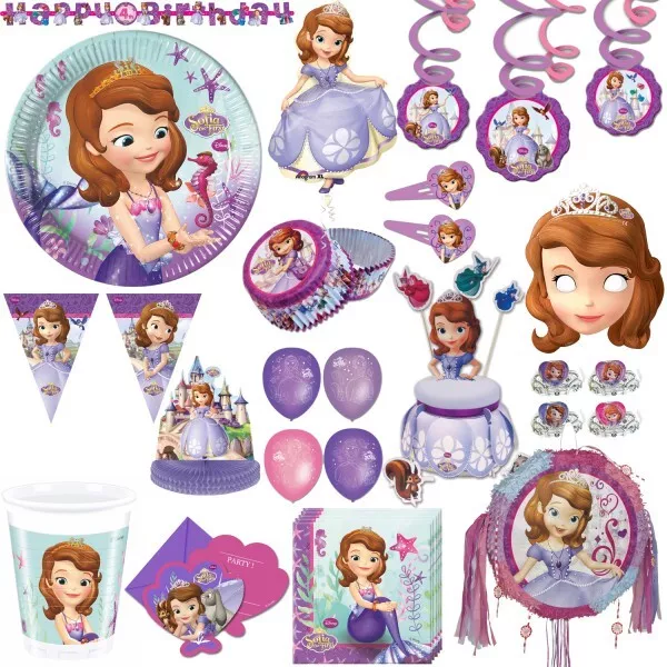 Disney Sofia die Erste Party Kinder Geburtstag Party Deko Set Prinzessin lila