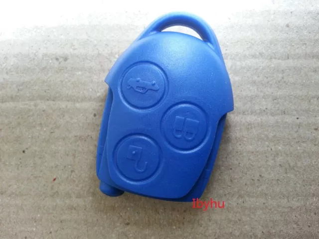 Ford Transit Connect Mk7 3 Button Remote Key Fob Case Shell Cover Repair Blue