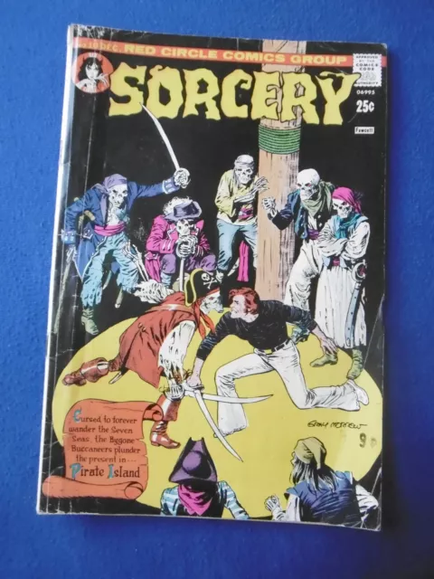 Vintage 1974 US HORROR comic SORCERY#10 Red Circle