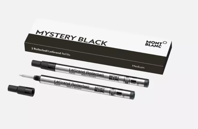 Pack of 2 Montblanc Mystery Black Medium Rollerball Refills #128251