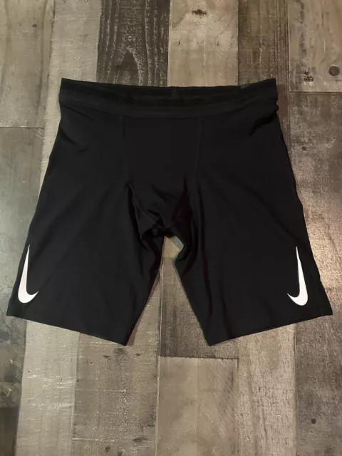 Nike Mens Aeroswift 1/2 Tights / Running Shorts DA1429-068 Grey