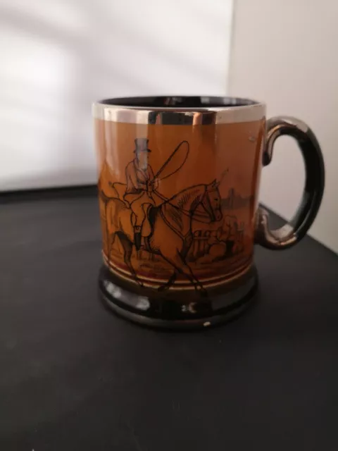 Vintage Arthur Wood Tankard Ye Olde Coaching & Hunting Days Horses & Hounds