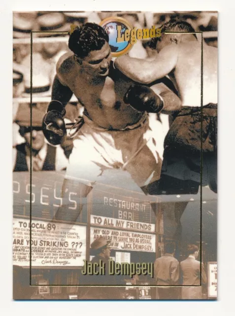 Limited Ed. /1250 1998 JACK DEMPSEY Futera Platinum Legends LE Boxing Card HOF