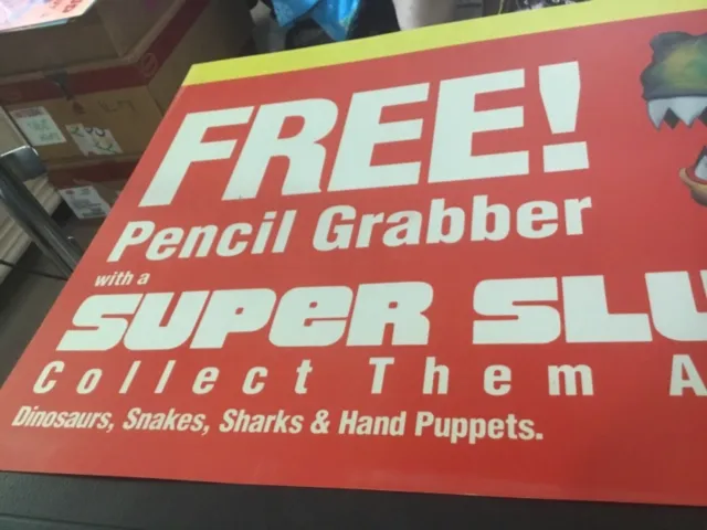 7-11 Super Slurpee Free Pencel Granber Advertising Sign