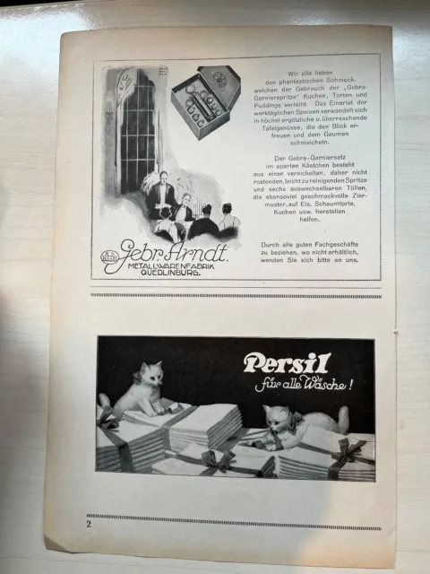 Persil Original Fön Mauxion Schokolade Gebr. Arndt  - Alte Werbung Reklame 1926