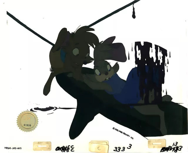 Don Bluth Secret of NIMH Kids 1982 Production Animation Cel Setup 093-007