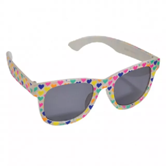 Kids white hearts Sunglasses Girls Children Summer Red UV400