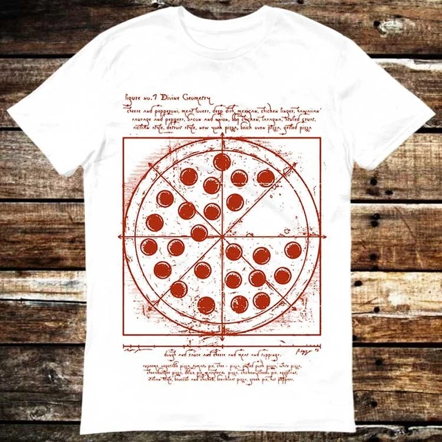 Maglietta Vitruvian Pizza Leonardo da Vinci Spider Tom Film 6105