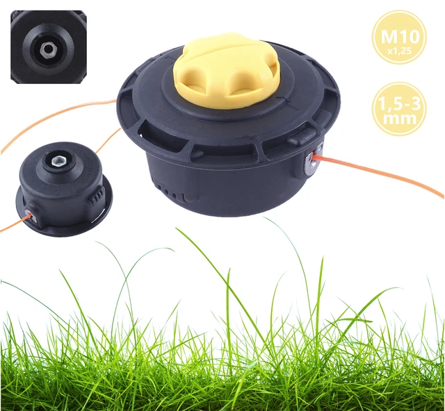 Bobine Double Cordon Automatique Nemaxx - Lot De 3 - Pour Débroussailleuse Avec Filetage M10 - Orange