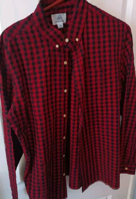 SURFSIDE SUPPLY CO. Long Sleeve Flannel Shirt Mens Large Red And Black ...