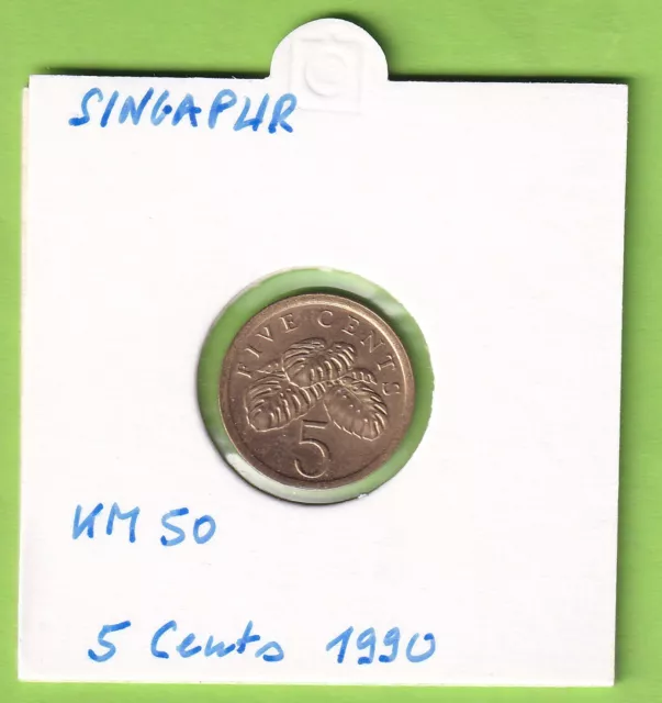 Singapur 5 Cents 1990