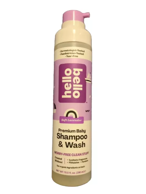 Hello Bello Premium Baby Shampoo & Wash Soft Lavender 🪻 (296mls) (Parabens...